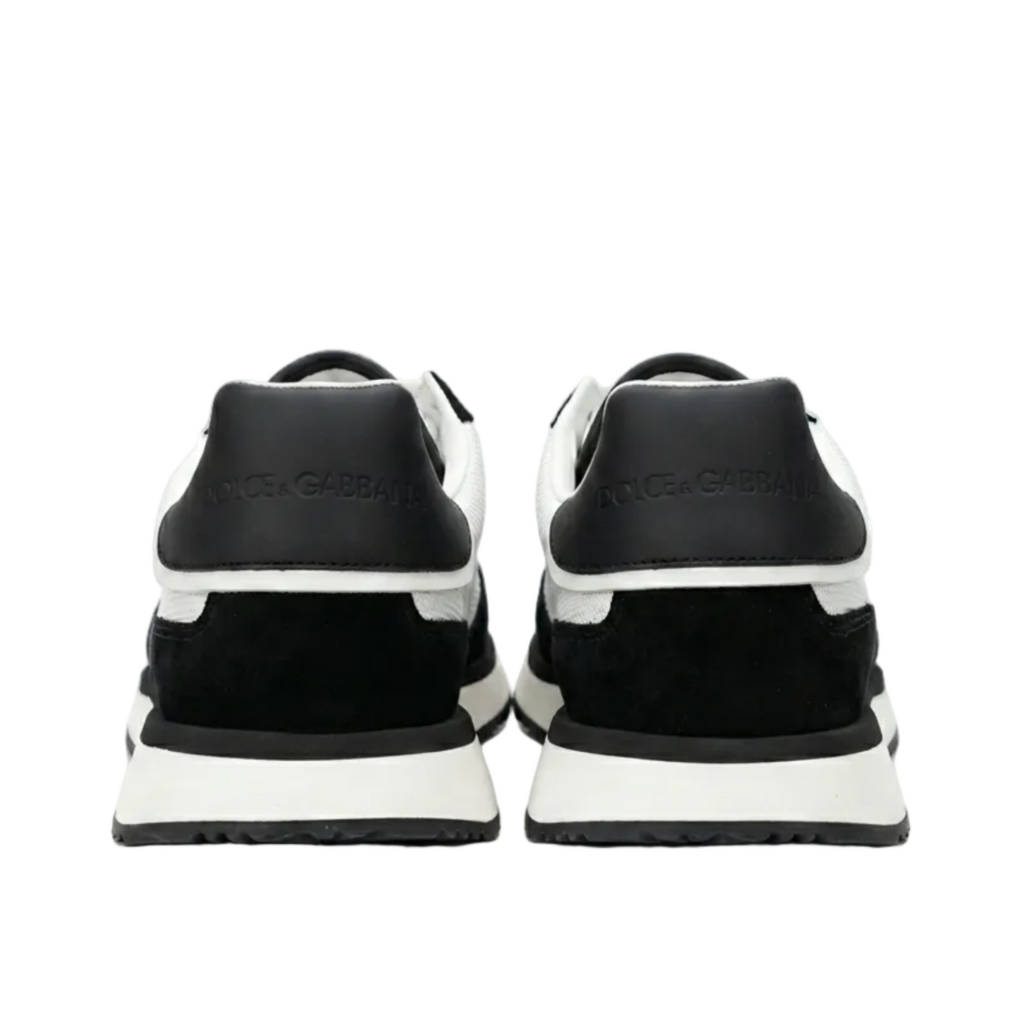 Dolce & Gabbana Leather Sneakers – Black & White, Men's