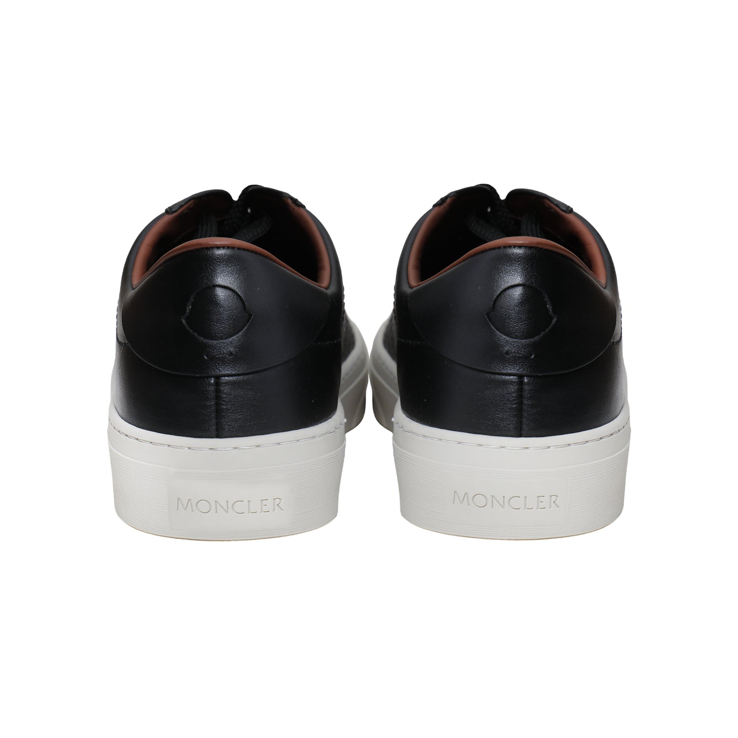 Moncler Italian Leather Sneakers – Black, Men's