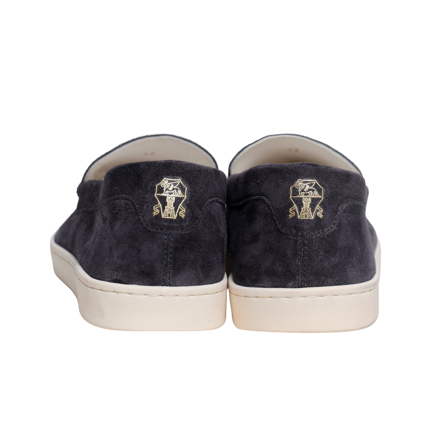 Brunello Cucinelli Navy Leather Loafers – Men's