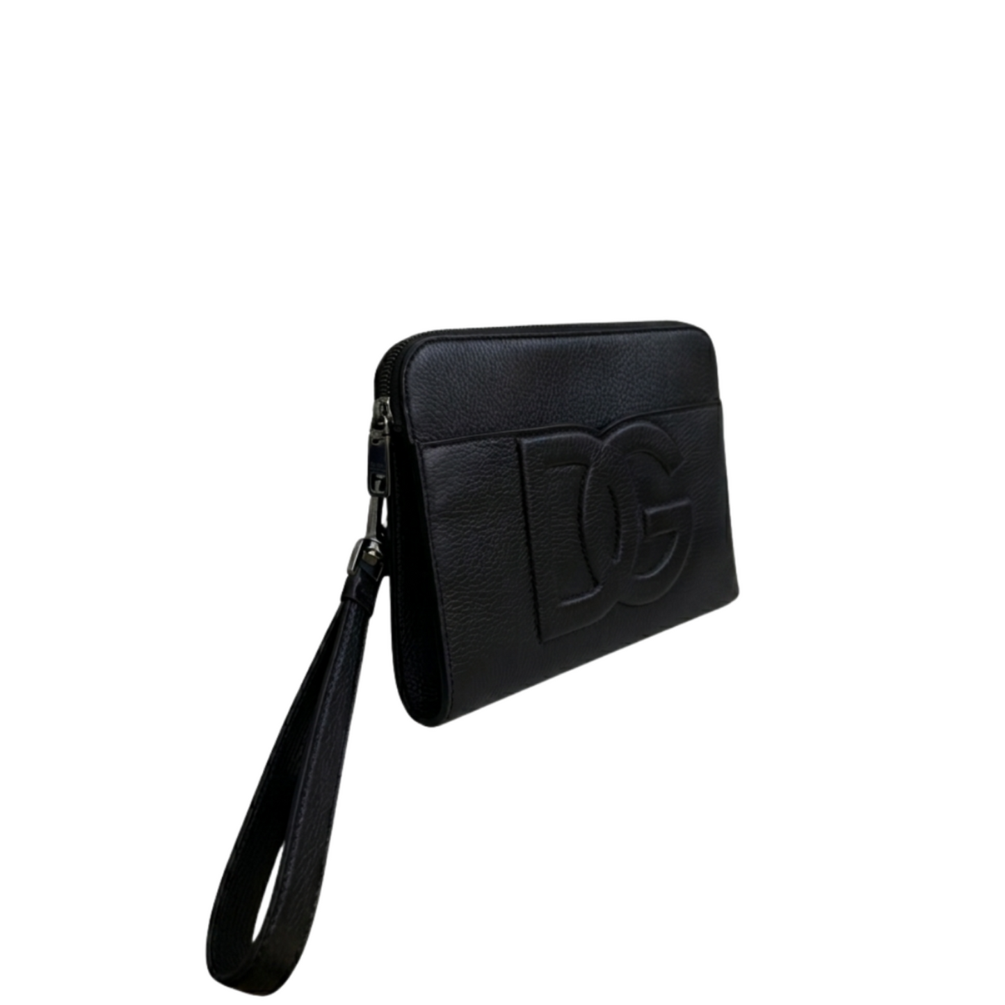 Dolce & Gabbana Leather Medium Pouch Bag – Black