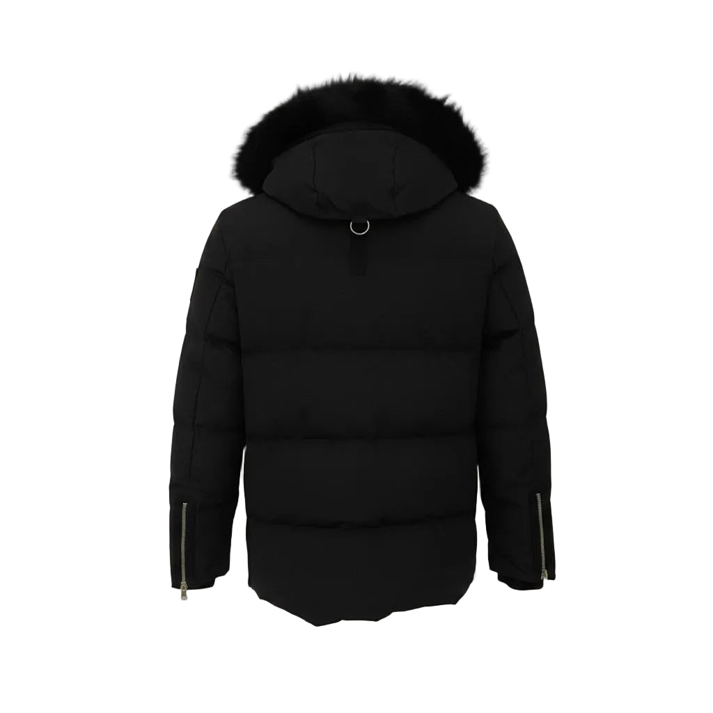 Moose Knuckles Cloude 3Q Fur Trim Down Jacket – Men's | Black