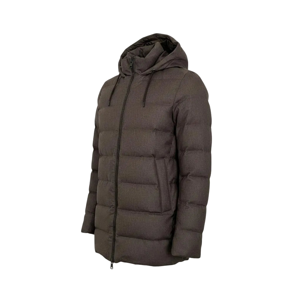 Herno Silk-Cashmere Down Jacket – Brown, Men's