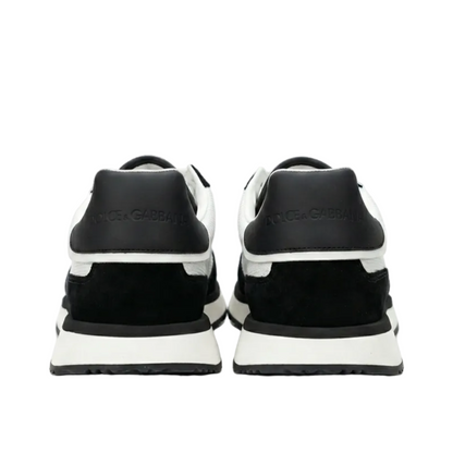Dolce & Gabbana Leather Sneakers – Black & White, Men's