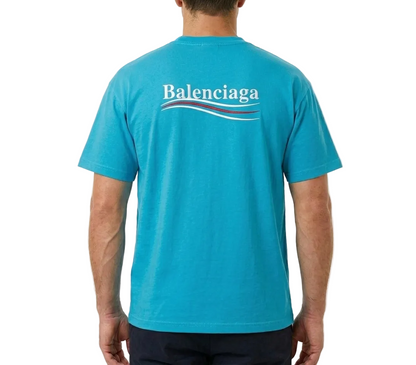 Balenciaga Cotton T-Shirt – Light Blue, Unisex