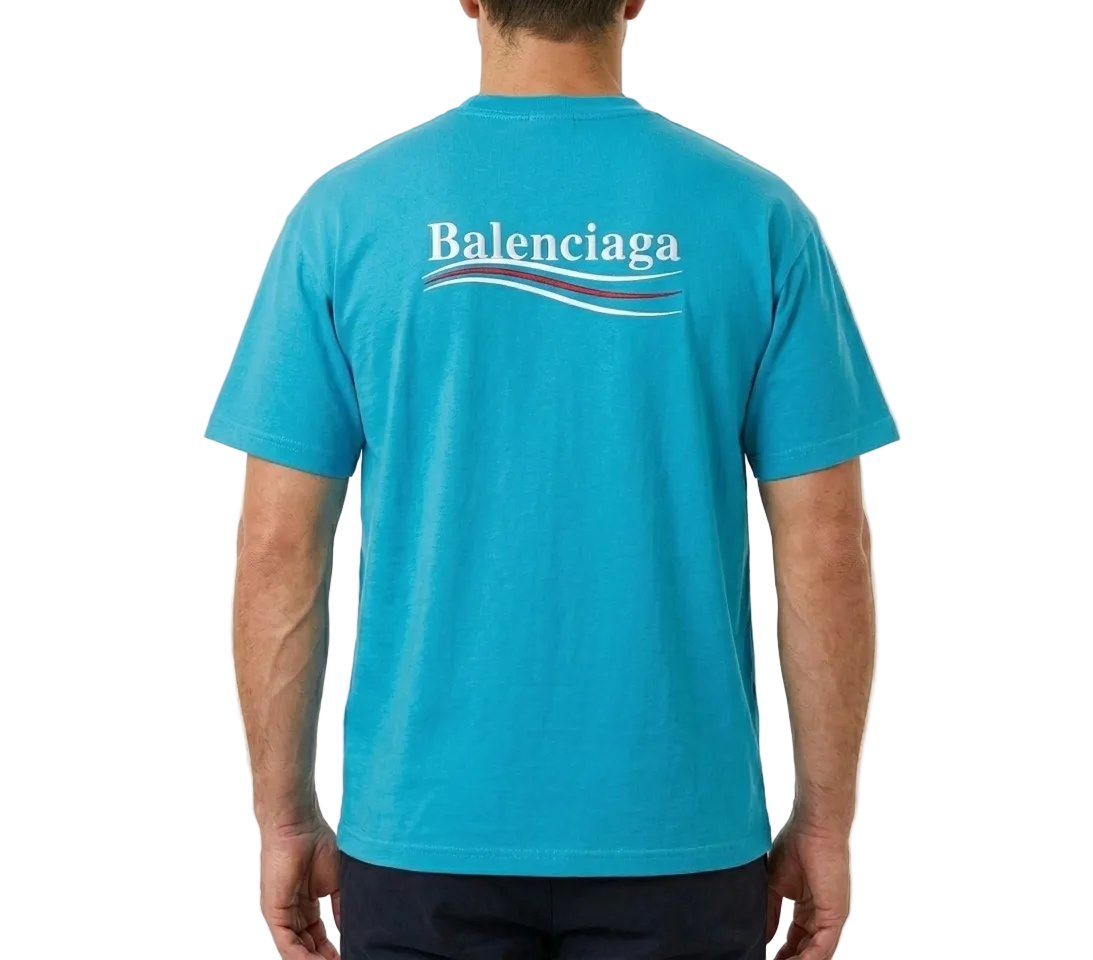 Balenciaga Cotton T-Shirt – Light Blue, Unisex