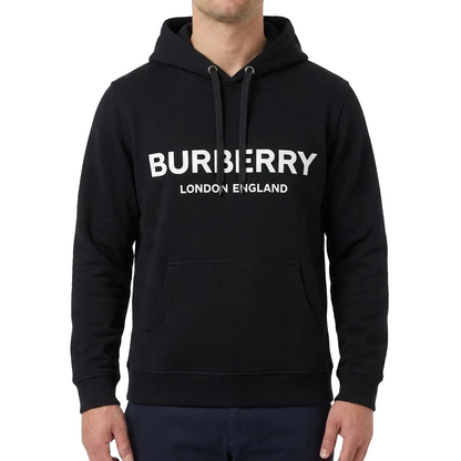 Burberry Cotton Hoodie – Black, Men's