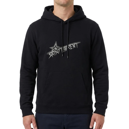 Saint Laurent Cotton Hoodie – Black, Men's