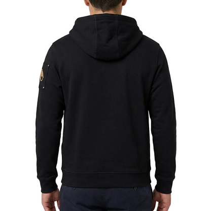 Moose Knuckles Cotton Hoodie – Black, Men's