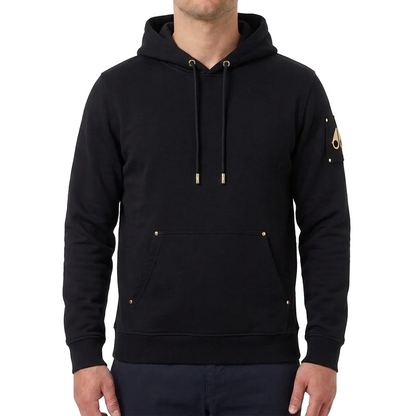 Moose Knuckles Cotton Hoodie – Black, Men's