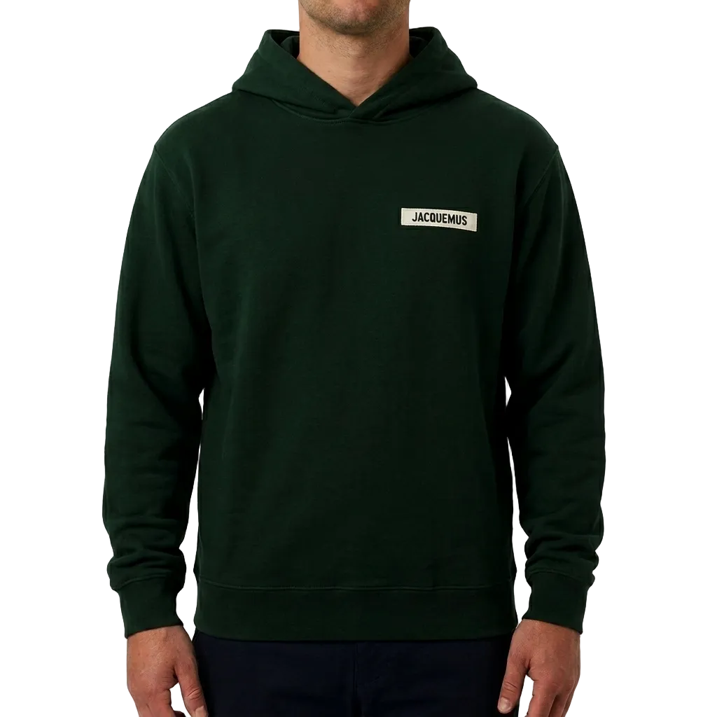 Jacquemus Gros Grain Cotton Hoodie – Green, Men's
