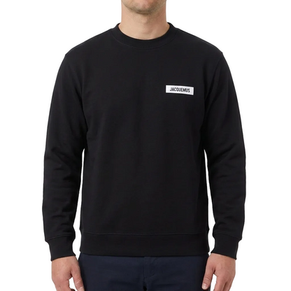 Jacquemus Gros Grain Cotton Sweatshirt – Black, Men's