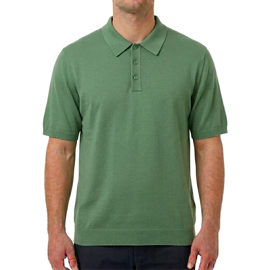 Gran Sasso Italian Silk Polo Shirt – Green, Men's