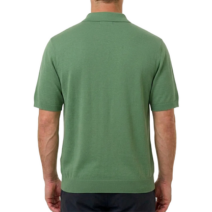 Gran Sasso Italian Silk Polo Shirt – Green, Men's