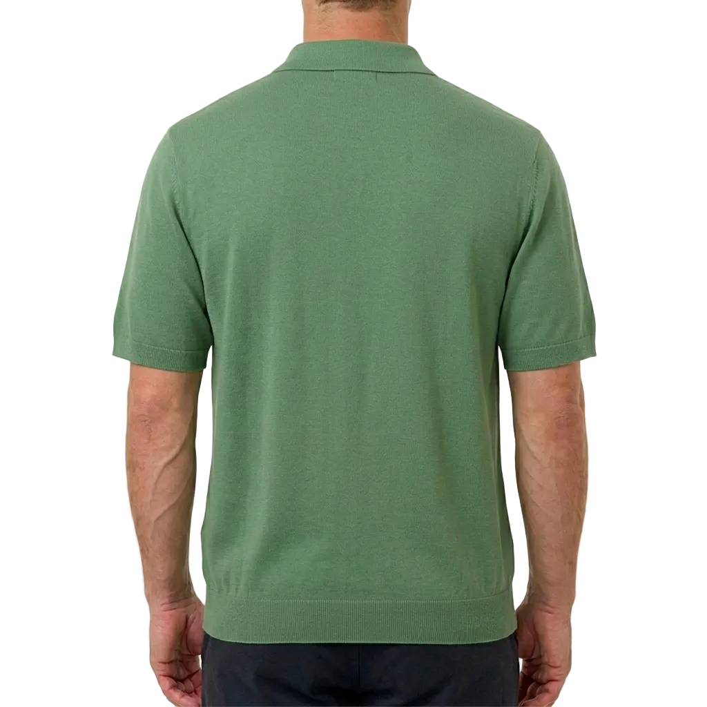Gran Sasso Italian Silk Polo Shirt – Green, Men's