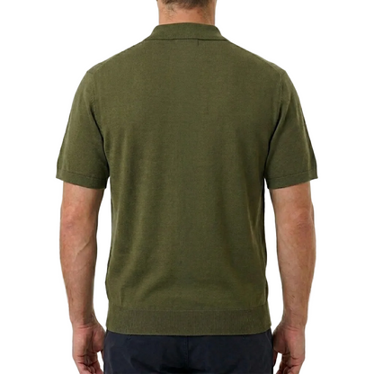 Gran Sasso Italian Silk Polo Shirt – Dark Green, Men's