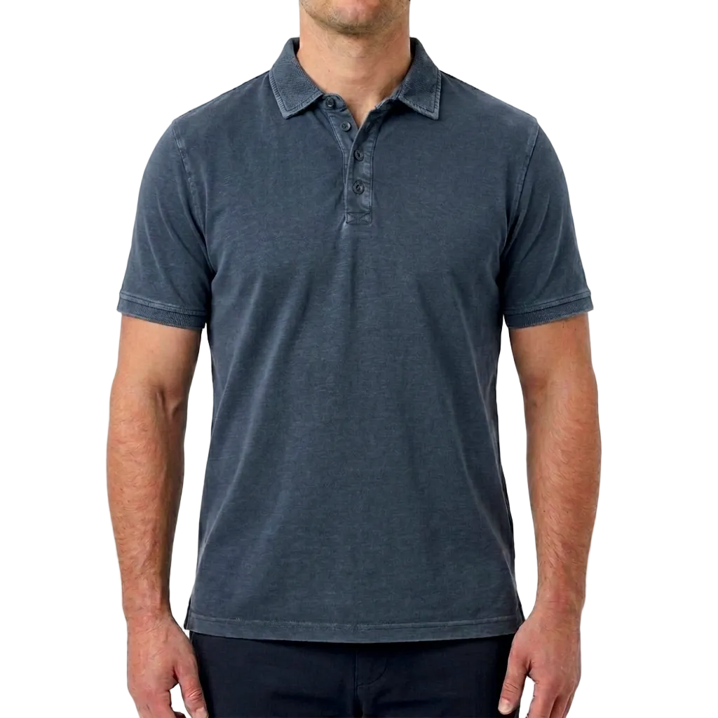 Moorer Cotton Polo Shirt – Blue, Men's