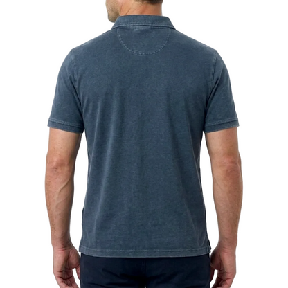 Moorer Cotton Polo Shirt – Blue, Men's