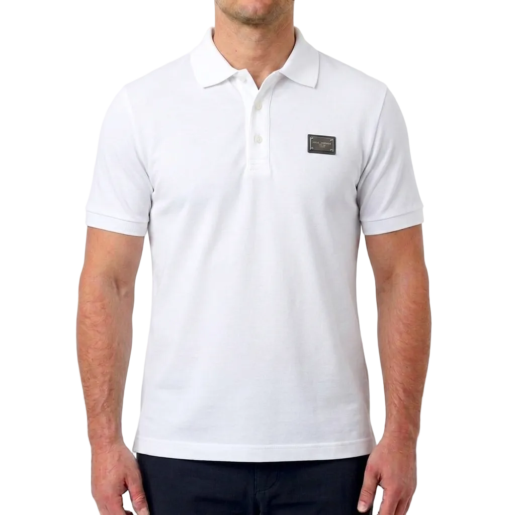 Dolce & Gabbana Cotton Polo Shirt – White II, Men's