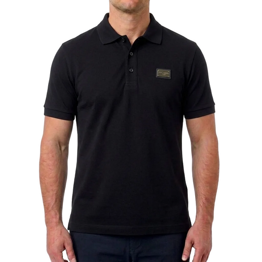 Dolce & Gabbana Cotton Polo Shirt – Black, Men's