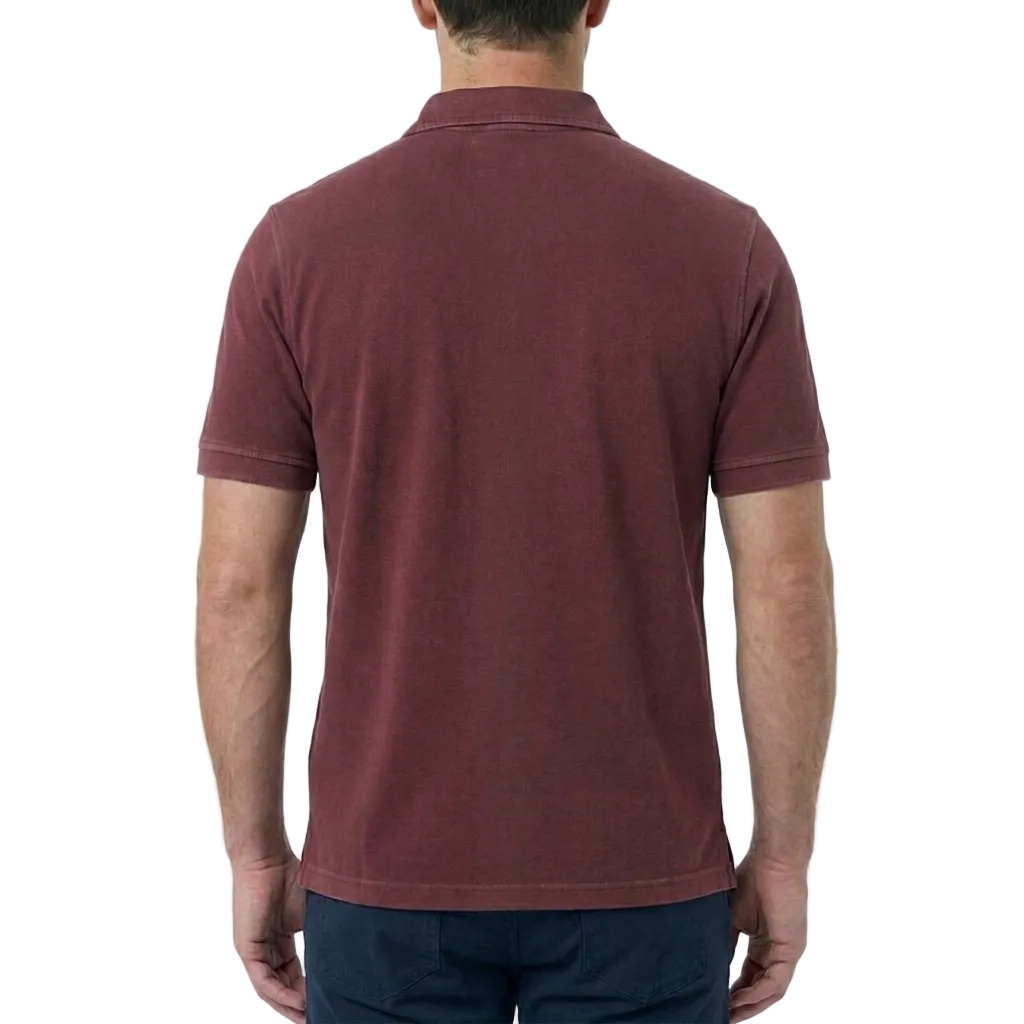 Corneliani Italian Cotton Polo Shirt – Burgundy, Men's