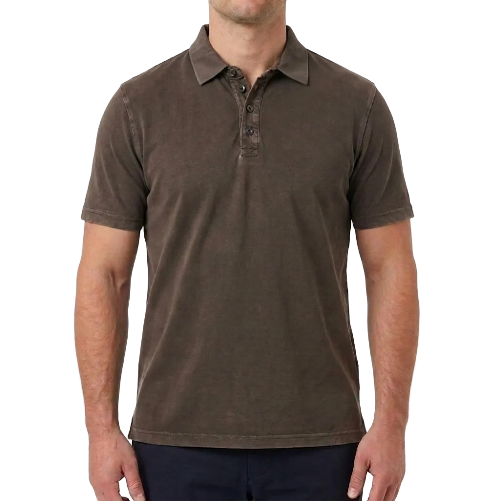 Moorer Cotton Polo Shirt – Brown, Men's