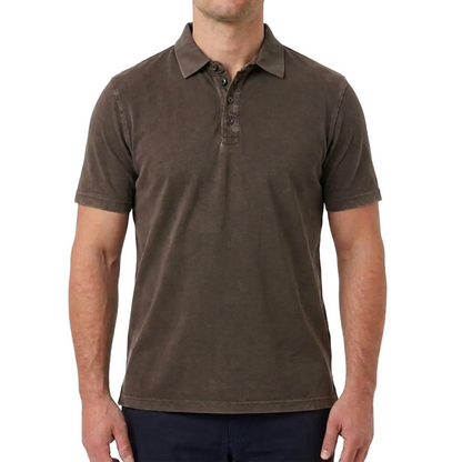 Moorer Cotton Polo Shirt – Brown, Men's