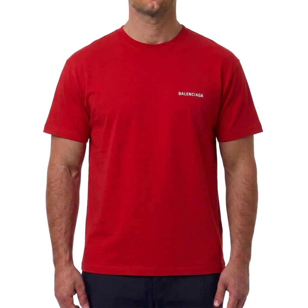 Balenciaga Cotton T-Shirt – Red, Unisex