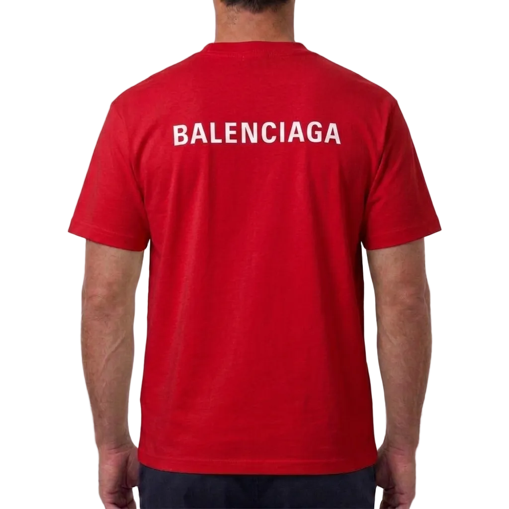 Balenciaga Cotton T-Shirt – Red, Unisex