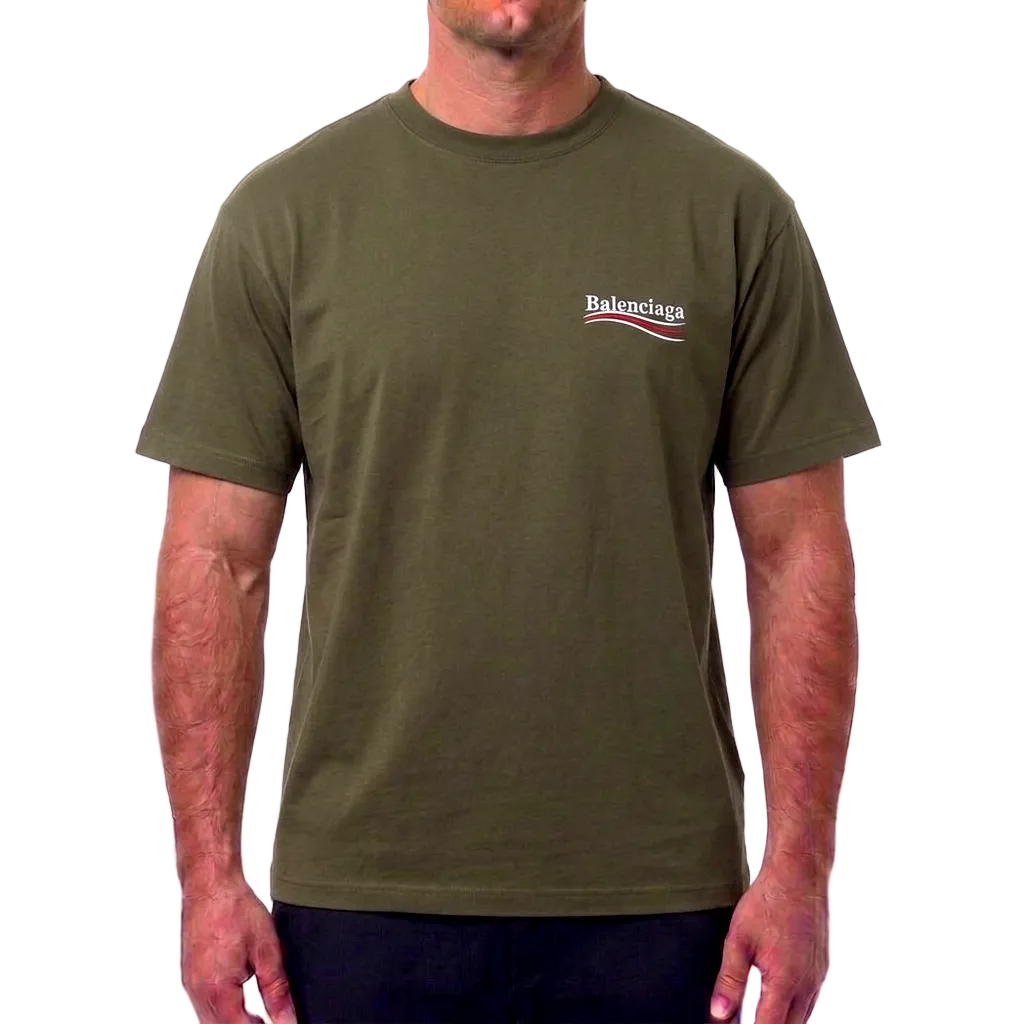 Balenciaga Cotton T-Shirt – Dark Green, Unisex