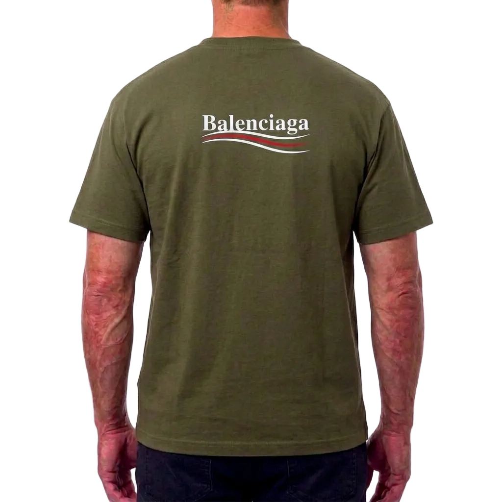 Balenciaga Cotton T-Shirt – Dark Green, Unisex