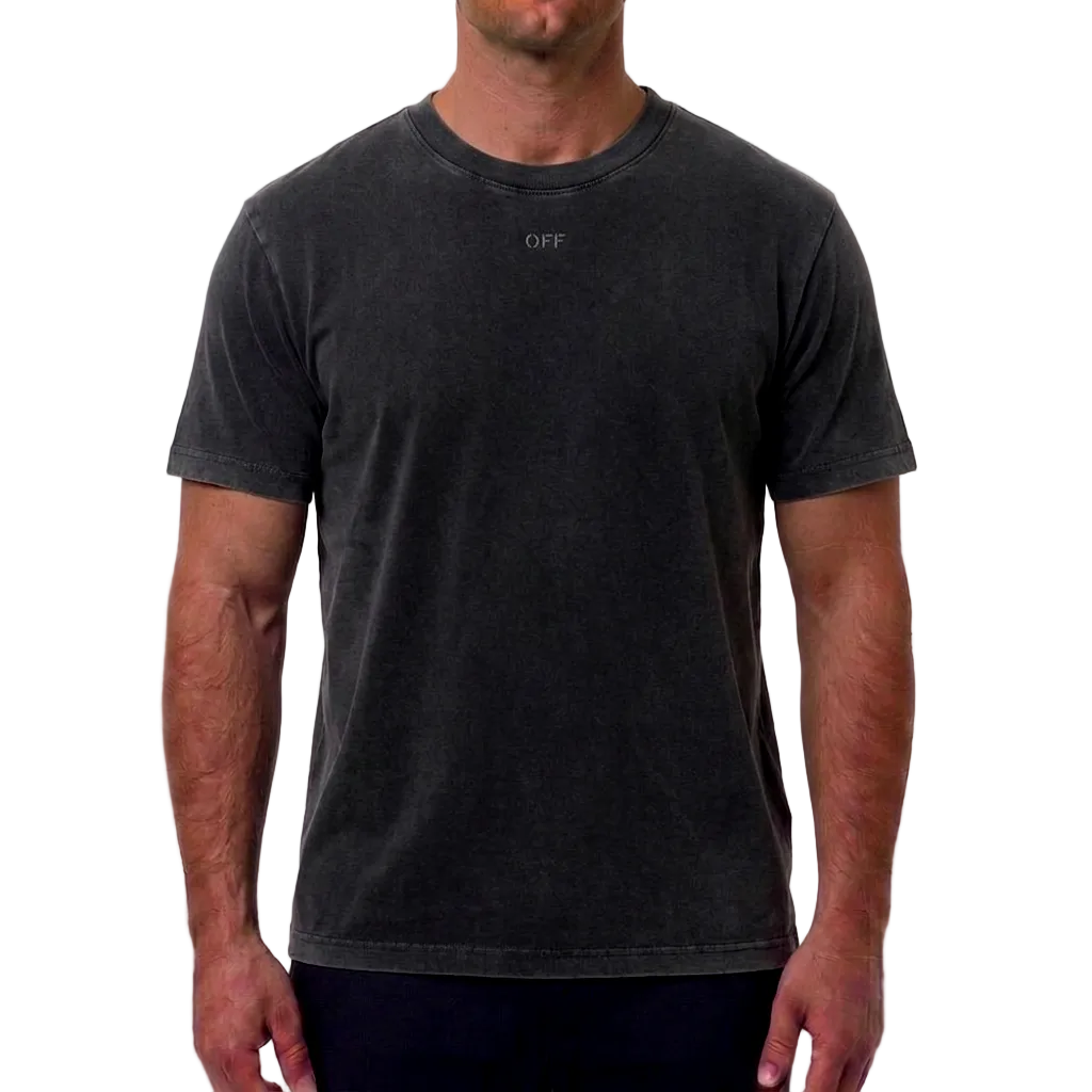 Off-White Cotton T-Shirt – Black/Grey, Unisex