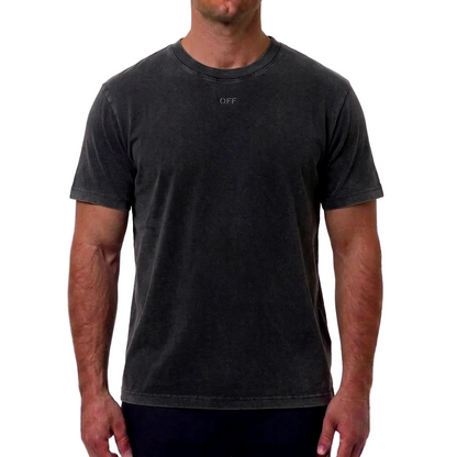 Off-White Cotton T-Shirt – Black/Grey, Unisex