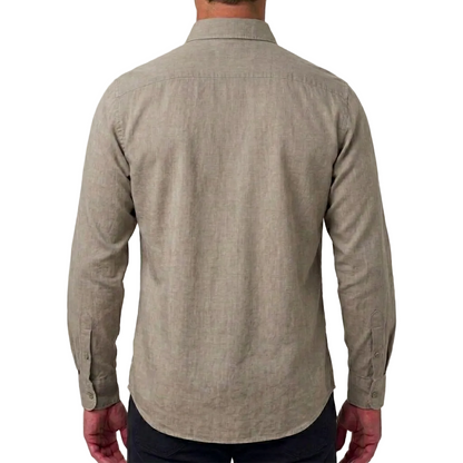 Eleventy Italian Cotton Shirt – Beige, Men's