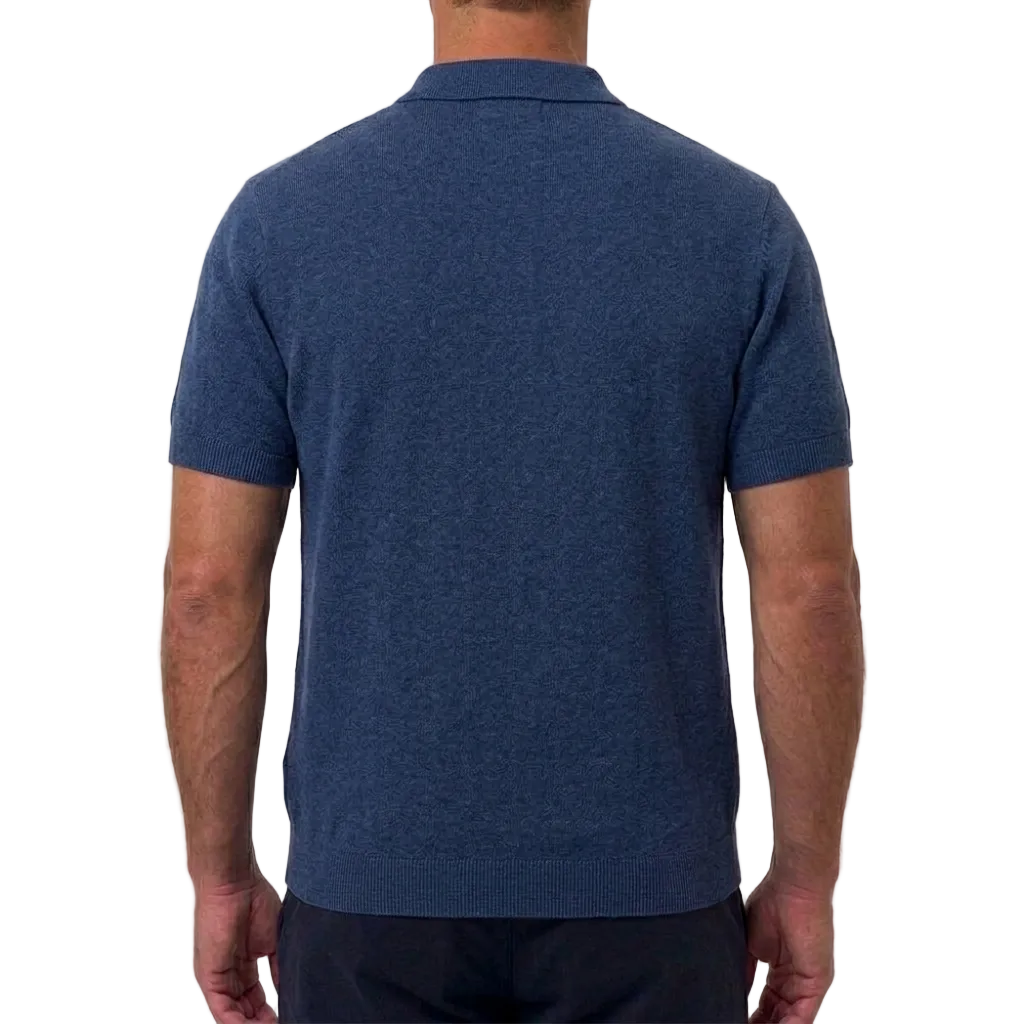 Gran Sasso Italian Silk Polo Shirt – Blue, Men's
