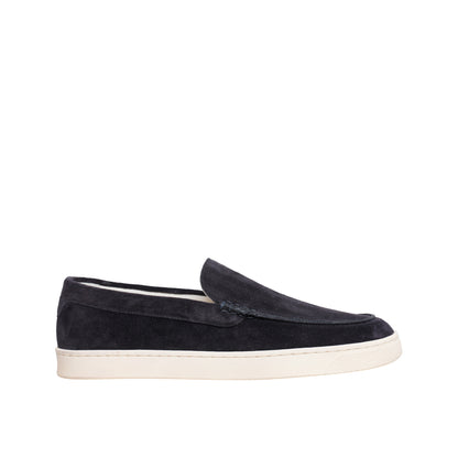 Brunello Cucinelli Navy Leather Loafers – Men's