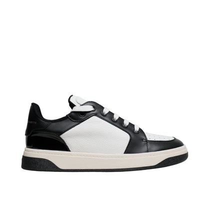 Giuseppe Zanotti Leather Sneakers – White/Black, Men's