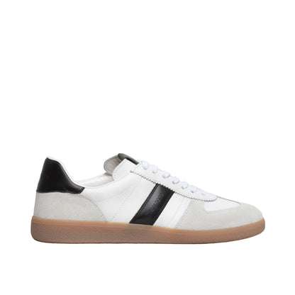 Tom Ford Italian Leather Sneakers – White/Black, Men's