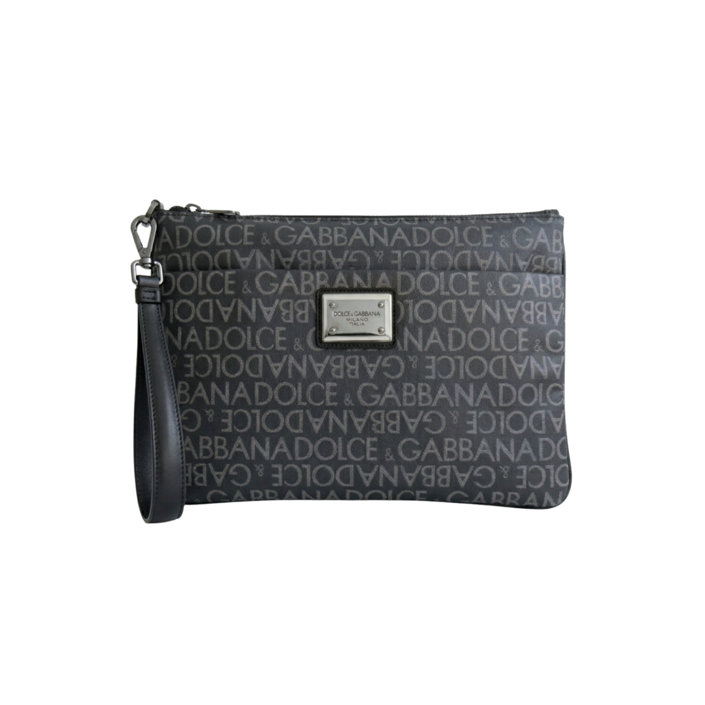 Dolce & Gabbana Fabric Clutch Bag – Black & Grey