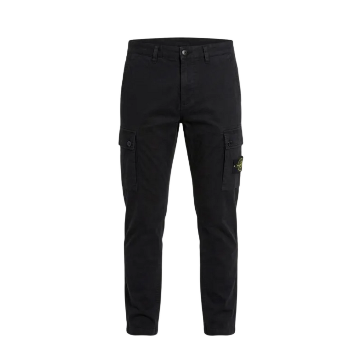 Stone Island Cotton-Elastin Cargo Trousers – Black, Men's