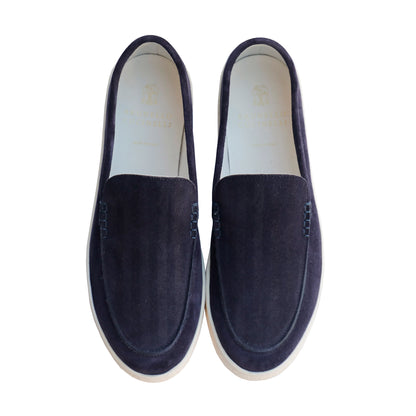 Brunello Cucinelli Navy Leather Loafers – Men's