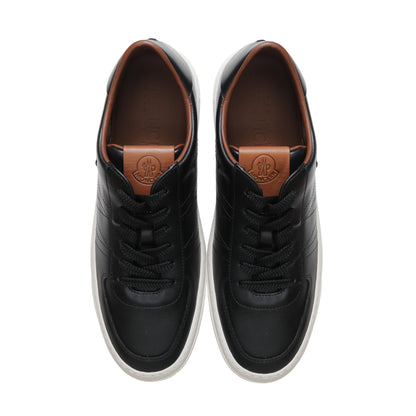 Moncler Italian Leather Sneakers – Black, Men's