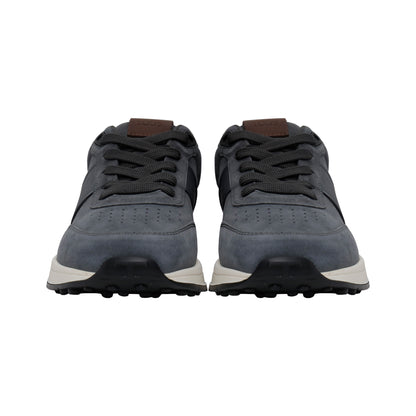 Tod's Leather & Textile Sneakers – Grey/Brown, Men's
