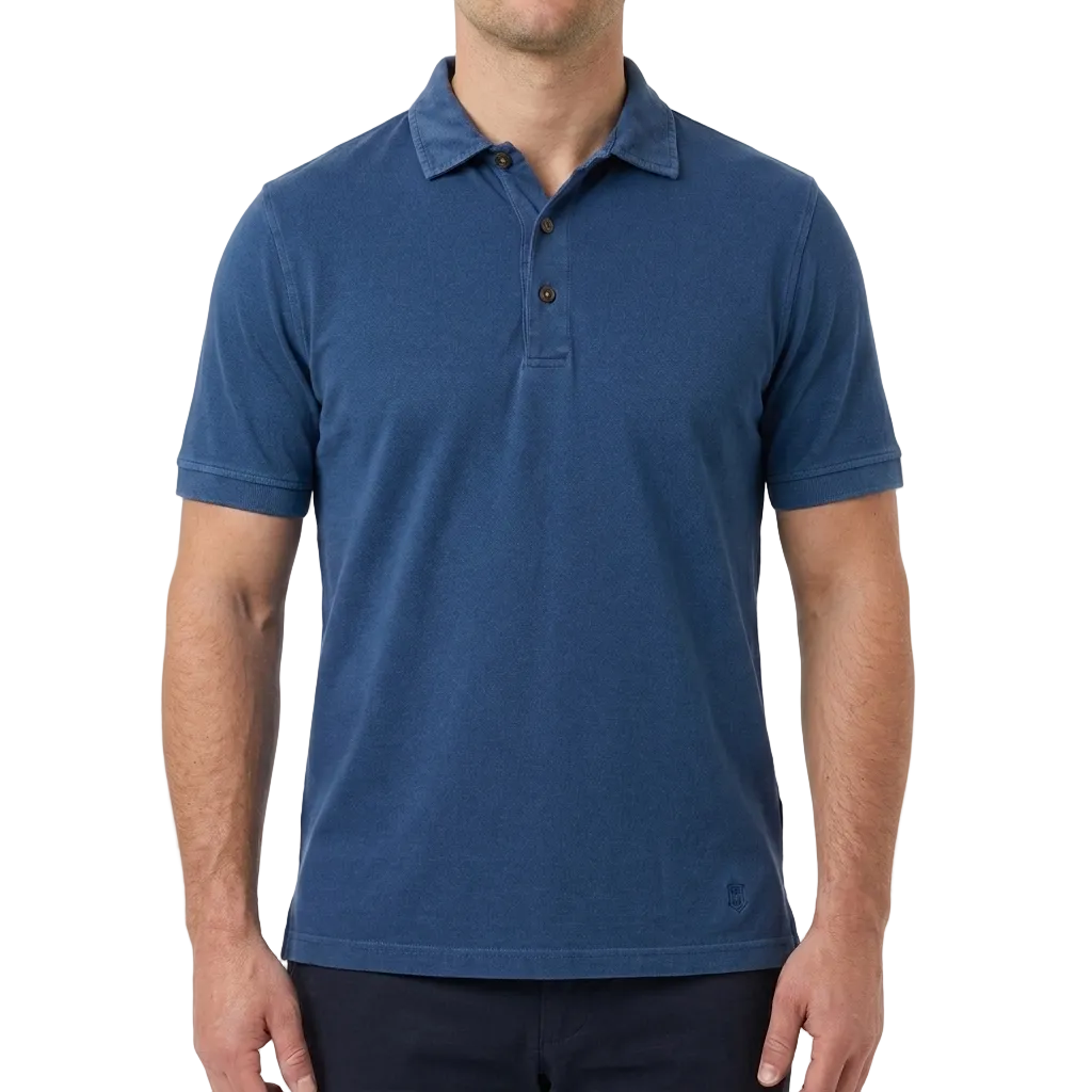 Corneliani Italian Cotton Polo Shirt – Blue, Men's