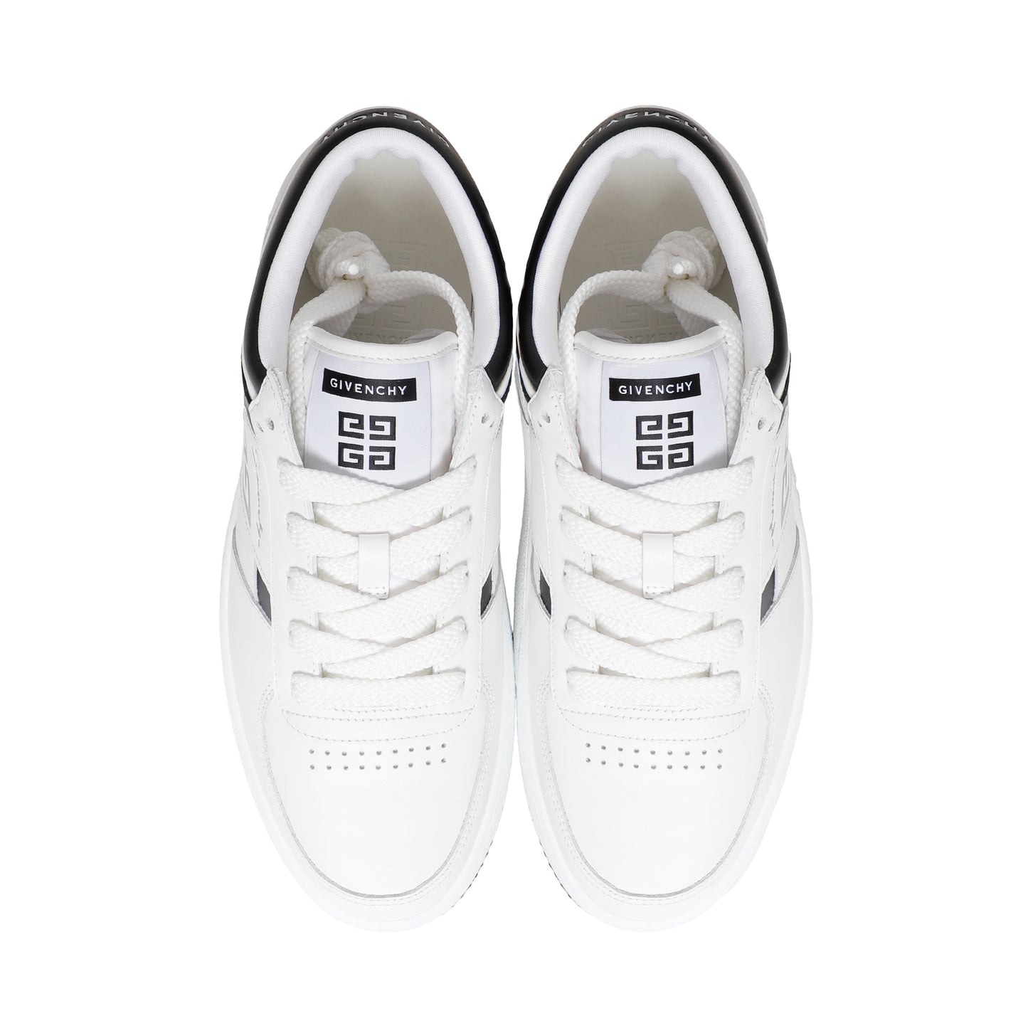 Givenchy Leather & Textile Sneakers – White/Black, Men's