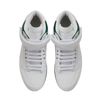 Saint Laurent White & Green Leather High-Top Sneakers – Men's