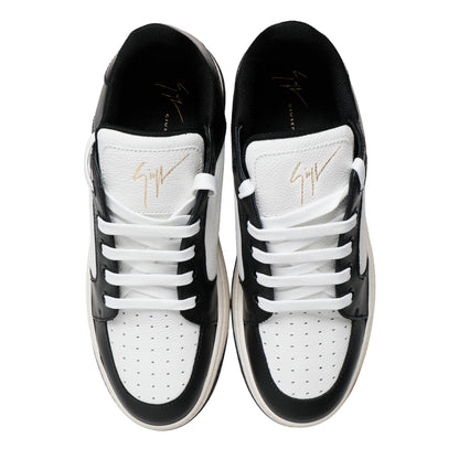 Giuseppe Zanotti Leather Sneakers – White/Black, Men's