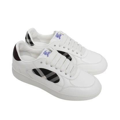 Burberry Italian Leather & Textile Sneakers – White, Men's