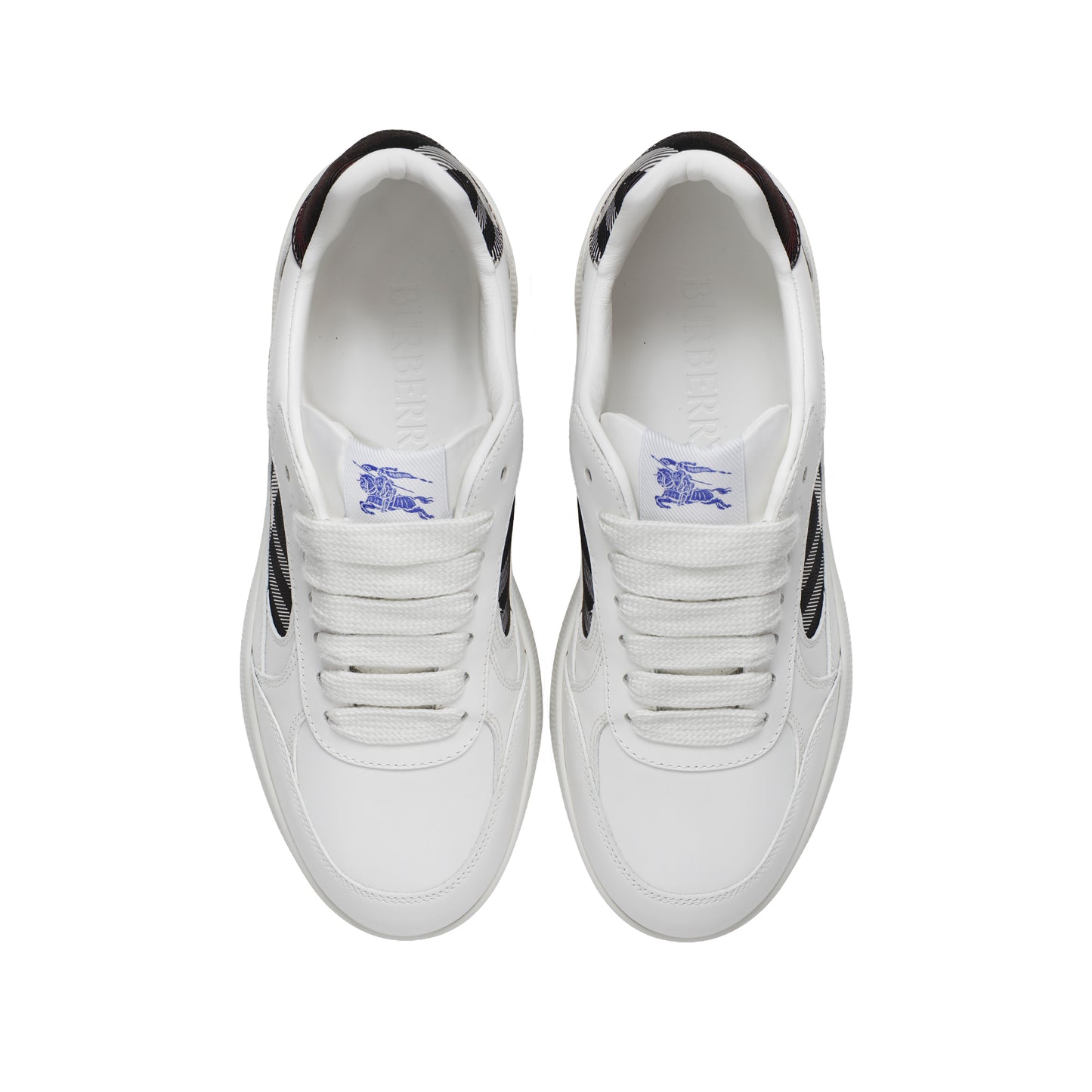 Burberry Italian Leather & Textile Sneakers – White, Men's