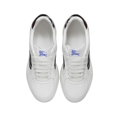 Burberry Italian Leather & Textile Sneakers – White, Men's