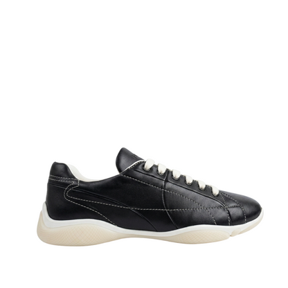 Prada Re-Edition 2001 Leather Sneakers – Black/Beige, Men's